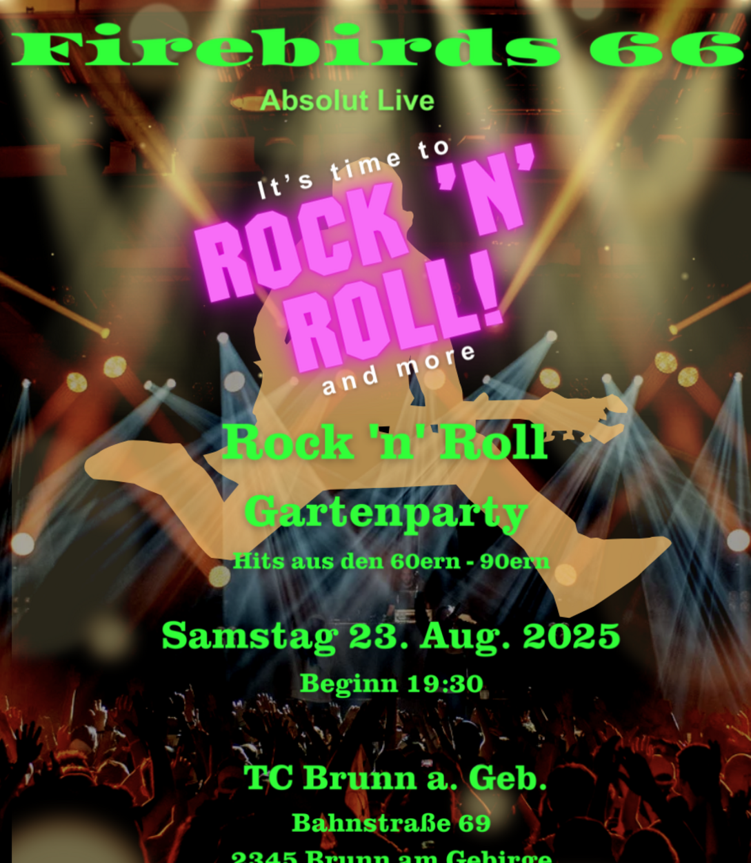 EINLADUNG SOMMERFEST - LIVE BAND FIREBIRDS  66 & DJ  