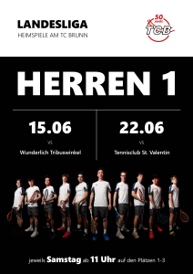 Herren 1 Showdown um den Meistertitel am Samstag bei uns am TC Brunn